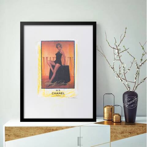 Vintage Marilyn Monroe Designer Fashion Framed Print - Multi-Color