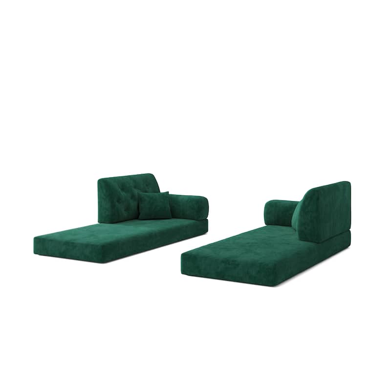 Modular Sofa, Convertible Pudding Block Sofa, Floor-Standing Sofa Bed With Armrests And Comfortable Sofa Bed