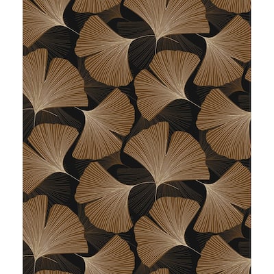 NextWall Tossed Ginkgo Leaf Peel and Stick Wallpaper