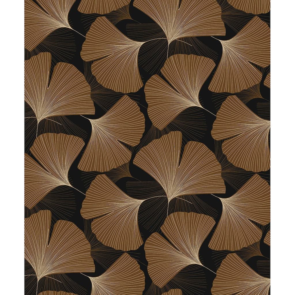 NextWall Tossed Ginkgo Leaf Peel and Stick Wallpaper
