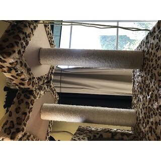 Shop Go Pet Club Wood/Faux-fur 72-inch Leopard Print Condo ...