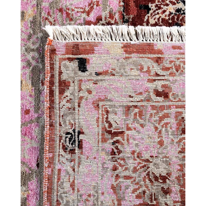 Ikat One-of-a-Kind Hand-Knotted Area Rug, Brown - 8' 1" x 10' 1"