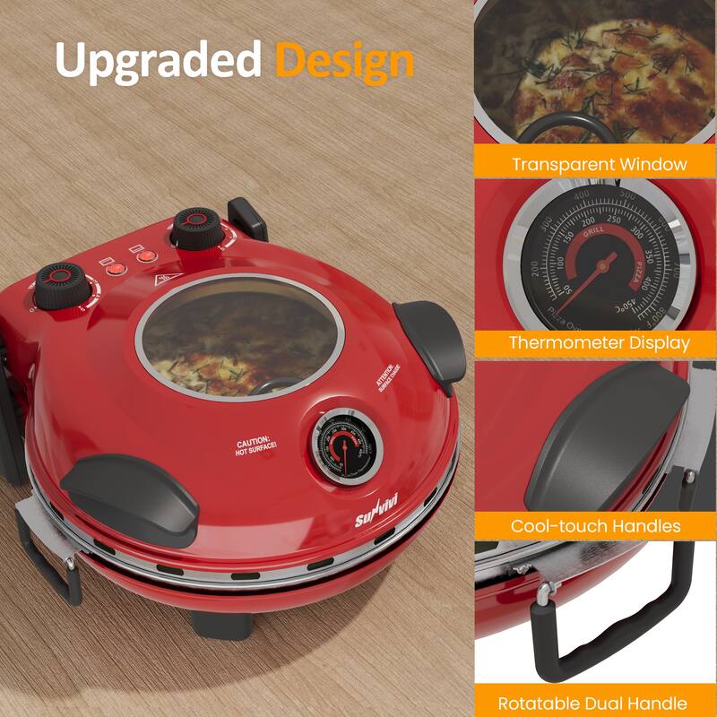 1200W Indoor/Outdoor Portable Electric Pizza Oven