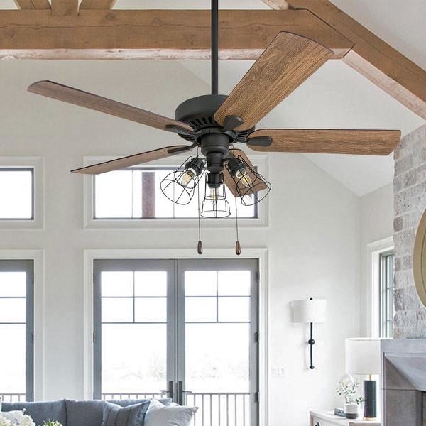 Prominence Home Inland Seas Farmhouse Aged Bronze LED Ceiling Fan. Opens flyout.
