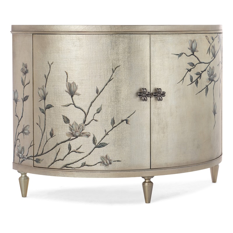 Hooker Furniture 628-85645 Melange 50" Wide Silver Leaf Accent Cabinet - Silver