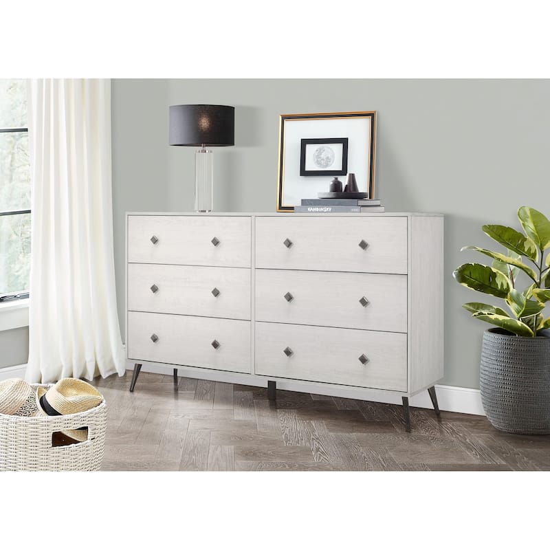 Clayfell Lattice 6 Drawer Dresser