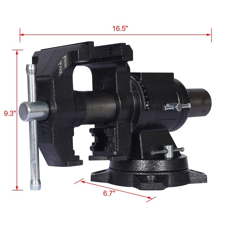 5" Multi-jaw Rotating Bench Vise ,Multipurpose Vise Bench,360-Degree Rotation Clamp on Vise with Swivel Base and Head