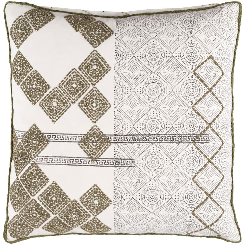 Decorative Gape Green 18-inch Throw Pillow Cover