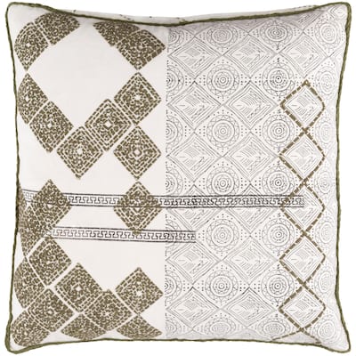 Decorative Gape Green 18-inch Throw Pillow Cover