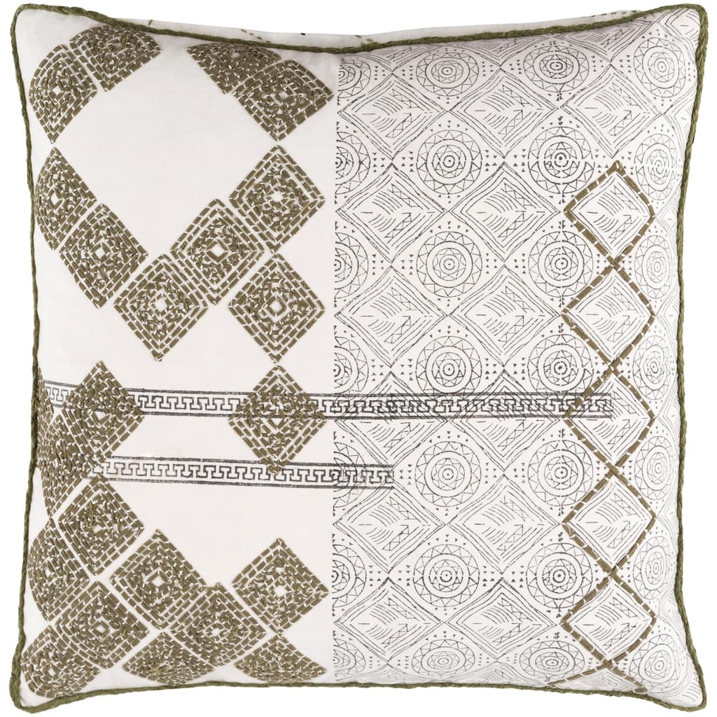 Decorative Gape Green 18-inch Throw Pillow Cover