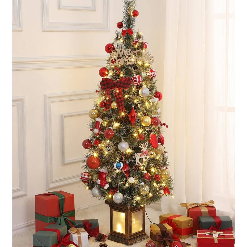 4.5FT Artificial Hinged Christmas Pine Tree