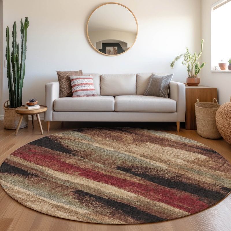 Premium Washable Super Soft Modern Casual Mayfield Rug - Mocha - 8' x 8'