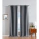 preview thumbnail 16 of 22, Nautica Robin Thermal Woven Room Darkening Back Tab Window Curtain Panel Pair 104" x 108" - Charcoal