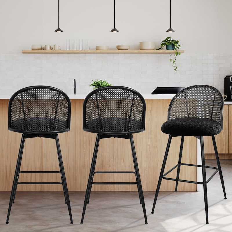 26"/29" Swivel Barstools Counter Height Bar Stool w/ Metal Legs