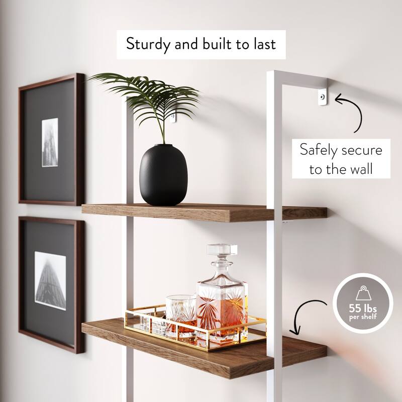 Nathan James Theo Open Shelf Industrial Bookcase with Drawers or Cabinets