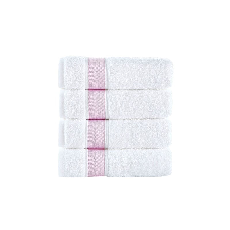 Brooks Brothers Ottoman Rolls 4 pcs Hand Towels - Pink