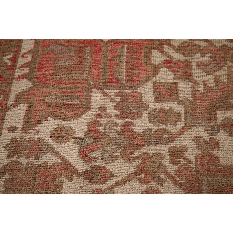 Geometric / Medallion Heriz Persian Vintage Rug Handmade Wool Carpet - 7'2"x 10'8"