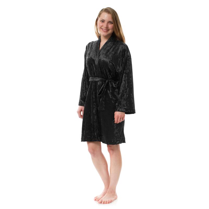 Leisureland Women's Luxurious Velvet Bathrobe