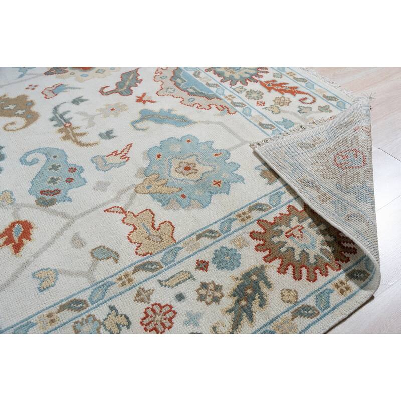 Home Decor Beige Hand-Knotted Wool Geometric Area RugStylish and Sophisticated Rug for Living Room, Bedroom, Office, or Home Dec