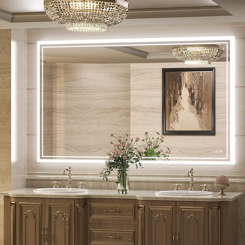 TokeShimi LED Bathroom Vanity Mirror, Anti-Fog Dimmable Wall Mirror - 40x24