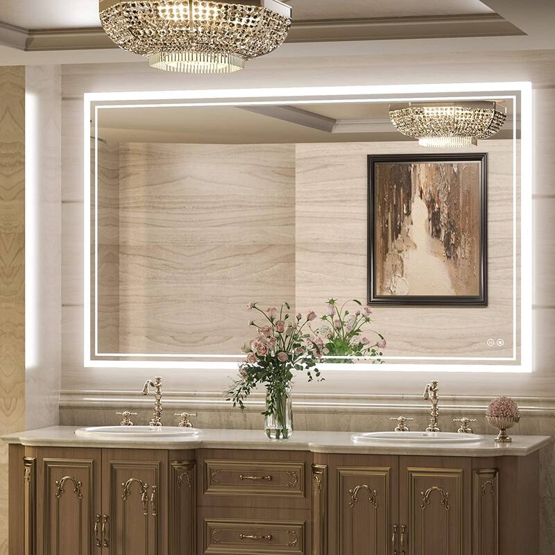 TokeShimi LED Bathroom Vanity Mirror, Anti-Fog Dimmable Wall Mirror