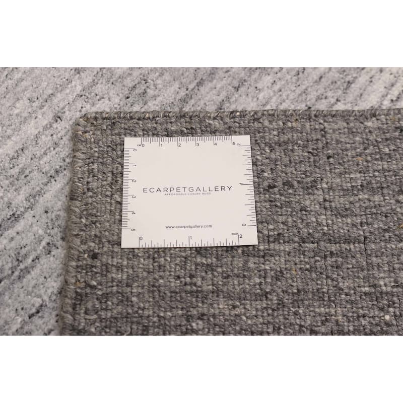 ECARPETGALLERY Hand Loomed Kashkuli Gabbeh Light Grey Wool Rug - 5'7 x 7'8