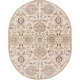 preview thumbnail 73 of 122, Patchway Handmade Classic Floral Wool Area Rug 6' x 9' Oval - Ivory - Oval