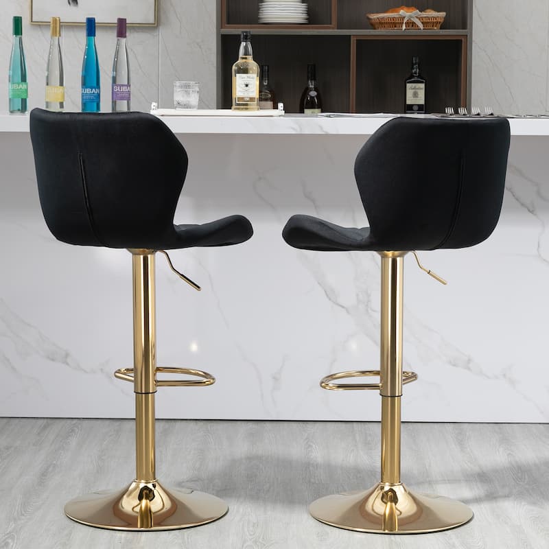 Adjustable Swivel Bar Stools Set Of 2