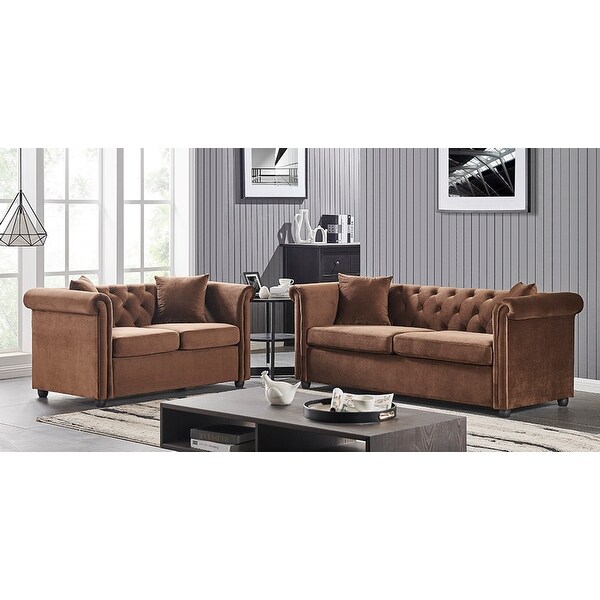 Blaich 2-piece Velvet Living Room Set. Opens flyout.