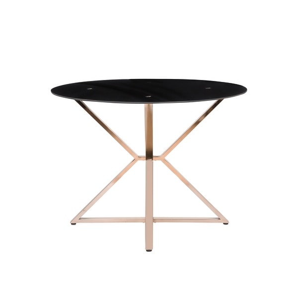 Furniture of America Elfenda Contemporary Gold 41-in Dining Table. Opens flyout.