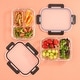 preview thumbnail 3 of 2, JoyJolt 3-Sectional Glass Food Storage Containers with Airtight Lids - Set of 5 - Set of 3