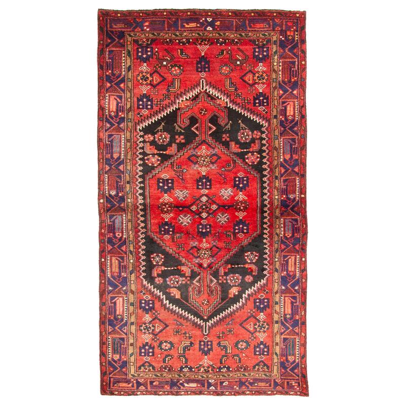 ECARPETGALLERY Hand-knotted Andelz Black Wool Rug - 4'0 x 7'9