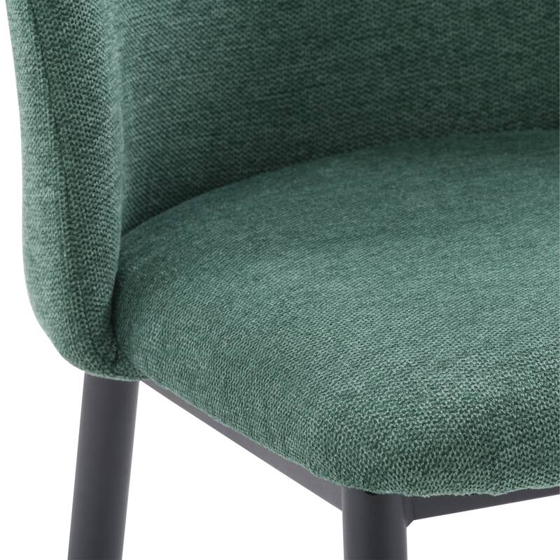 Nyla Upholstered Dining Chair With Black Legs, Set of 2