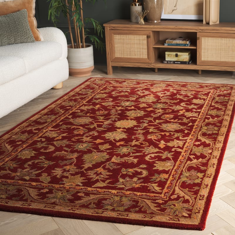 SAFAVIEH Handmade Antiquity Talvikki Traditional Oriental Wool Rug - 8'3" x 11' - Red/Red