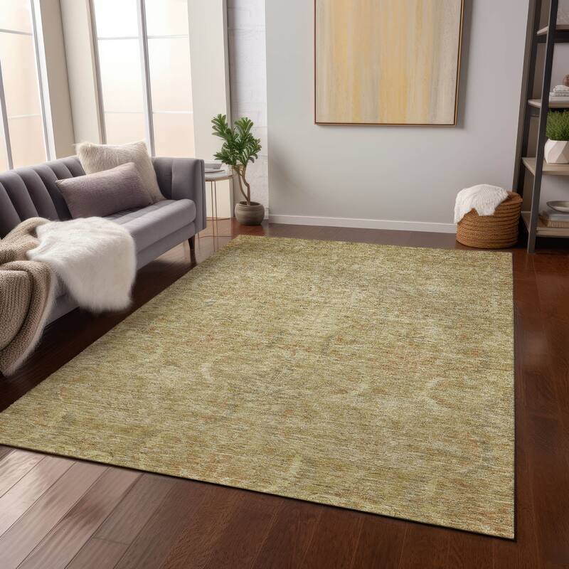 Machine Washable Indoor/ Outdoor Boho Traditional Chantille Rug