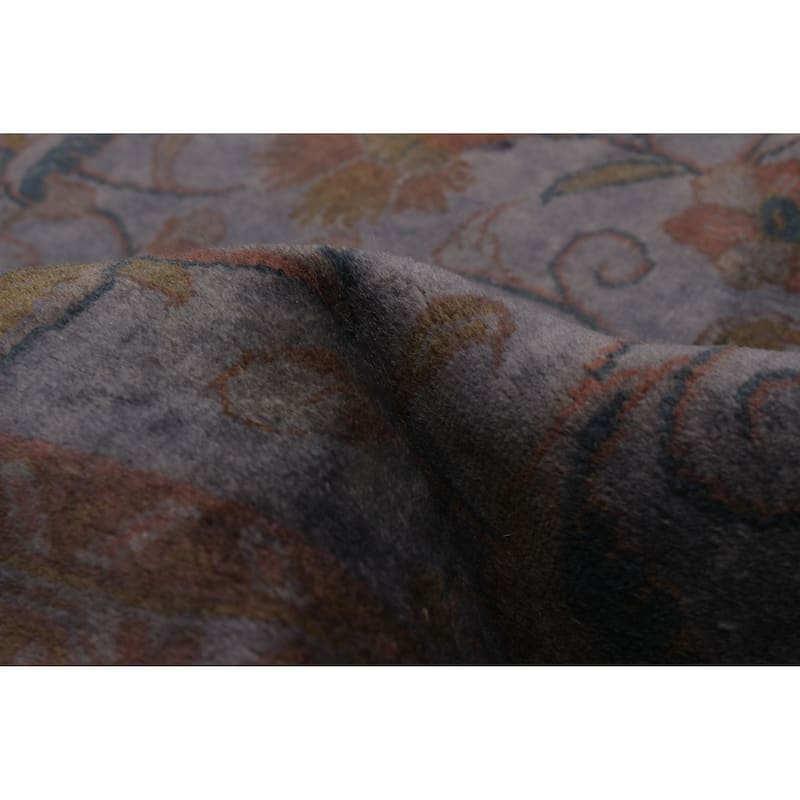 ECARPETGALLERY Hand-knotted Color Transition Grey Wool Rug - 6'4 x 9'4