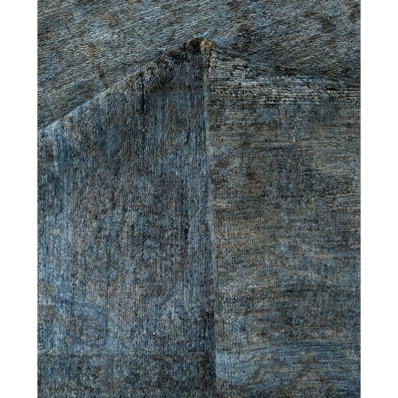 Overdyed One-of-a-Kind Hand-Knotted Area Rug - Gray - 8' 3" x 10' 1"