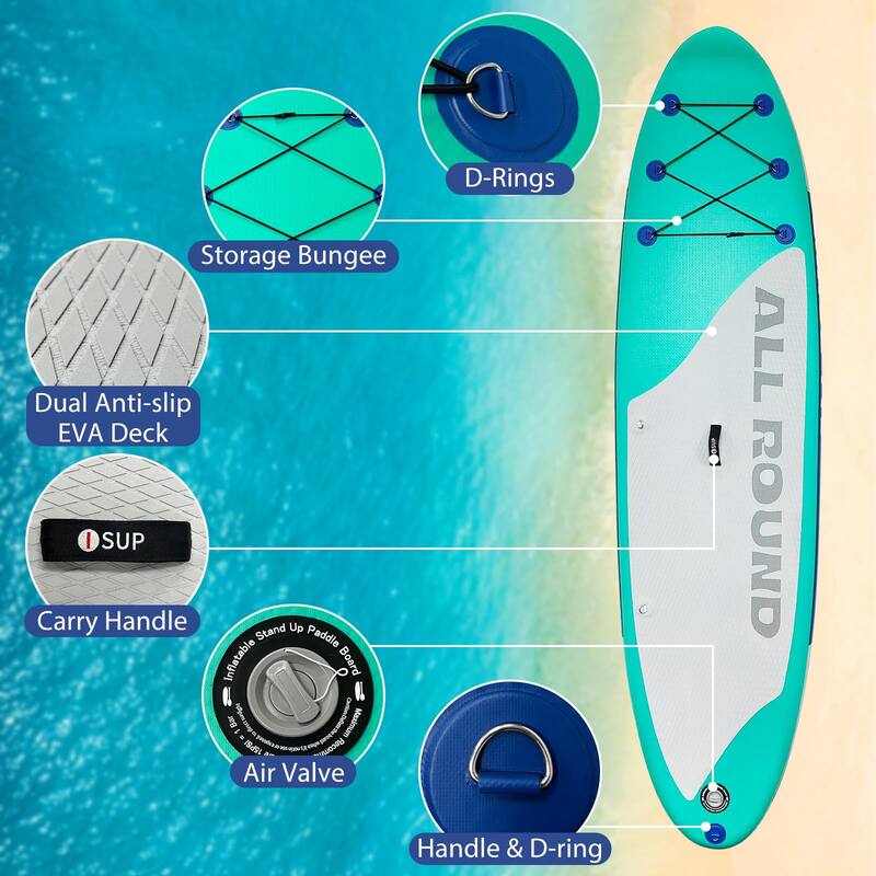 Inflatable Stand Up Paddle Board with Sup Accessories, 10'6'' Inflatable Paddle Boards