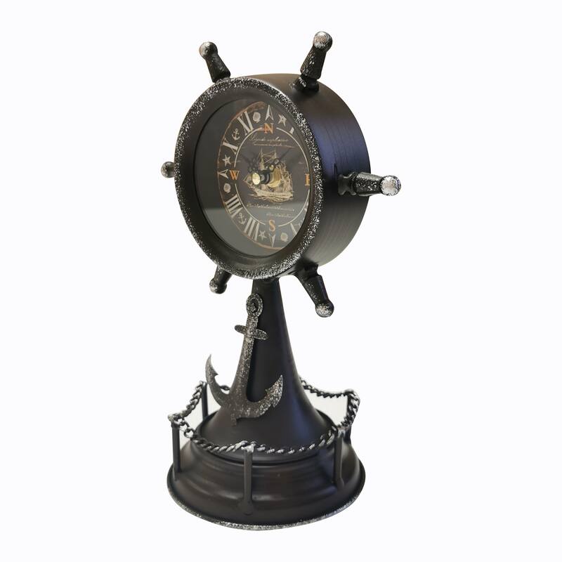 Ship Wheel Table Clock - 7*11*6