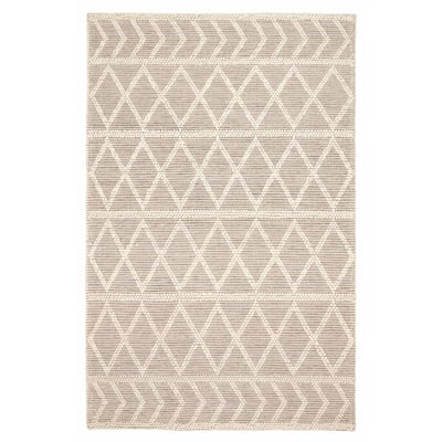 ECARPETGALLERY Braid weave Sienna Cream Wool Rug - 5'1 x 7'11
