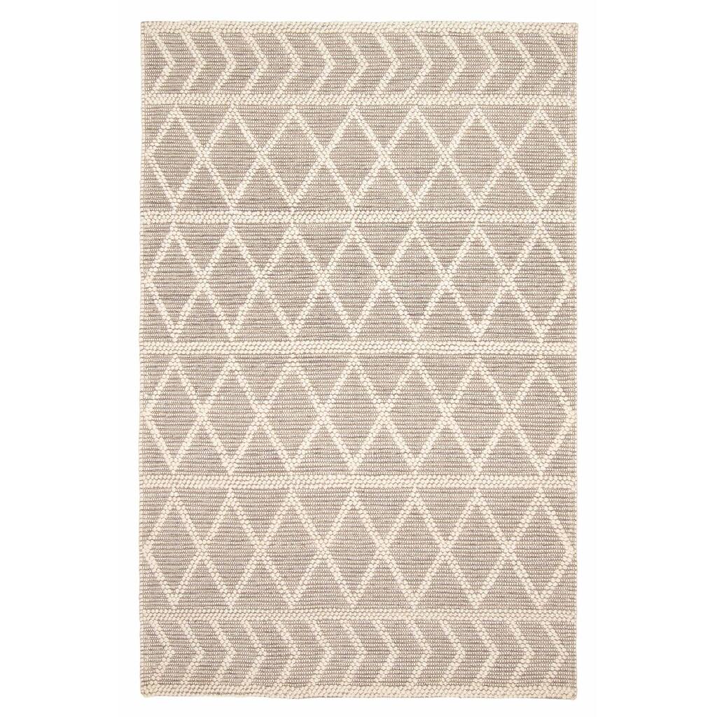 ECARPETGALLERY Braid weave Sienna Cream Wool Rug - 5'1 x 7'11