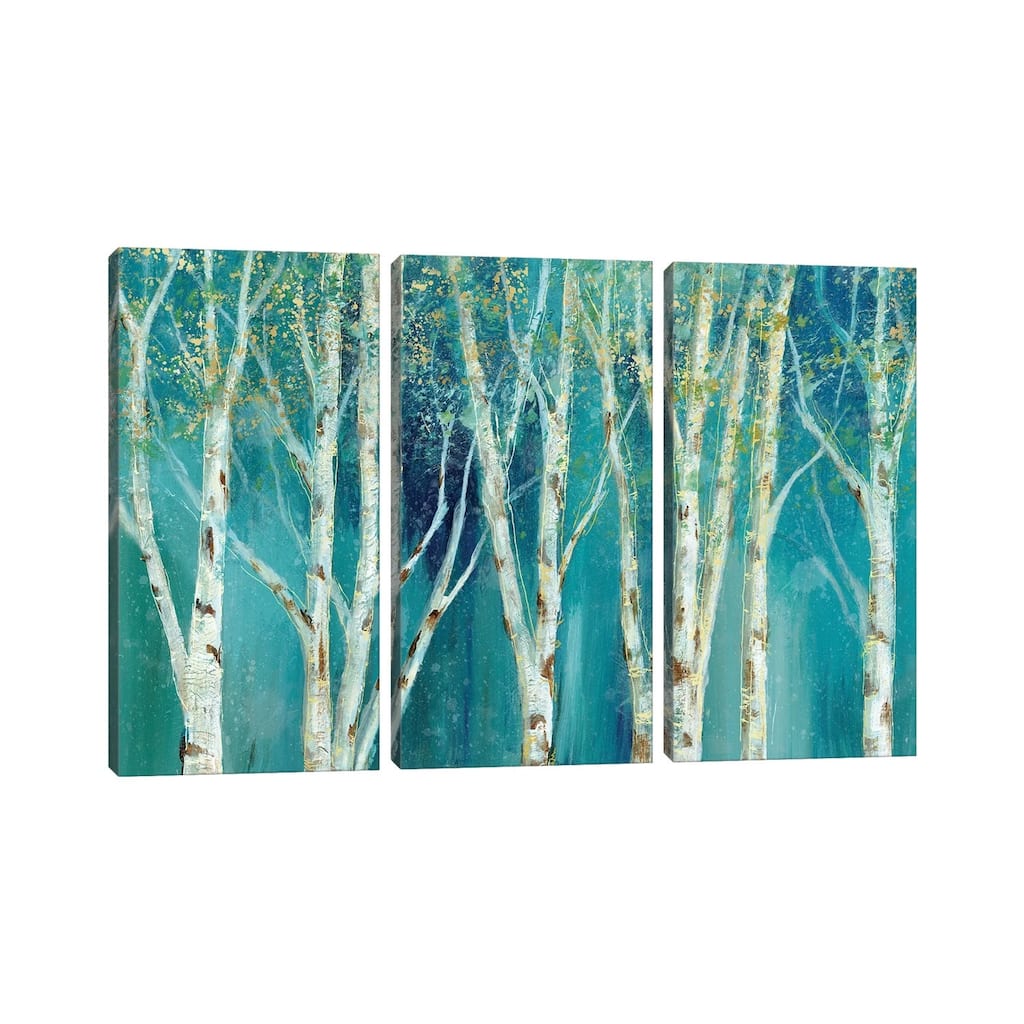 iCanvas "Birch On Blue" by Nan 3-Piece Canvas Wall Art Set