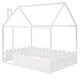 preview thumbnail 59 of 60, Kids Wood Bed, House Bed Frame with Fence-Shaped Guardrails for Teens Girls Boys, Slats are not Included
