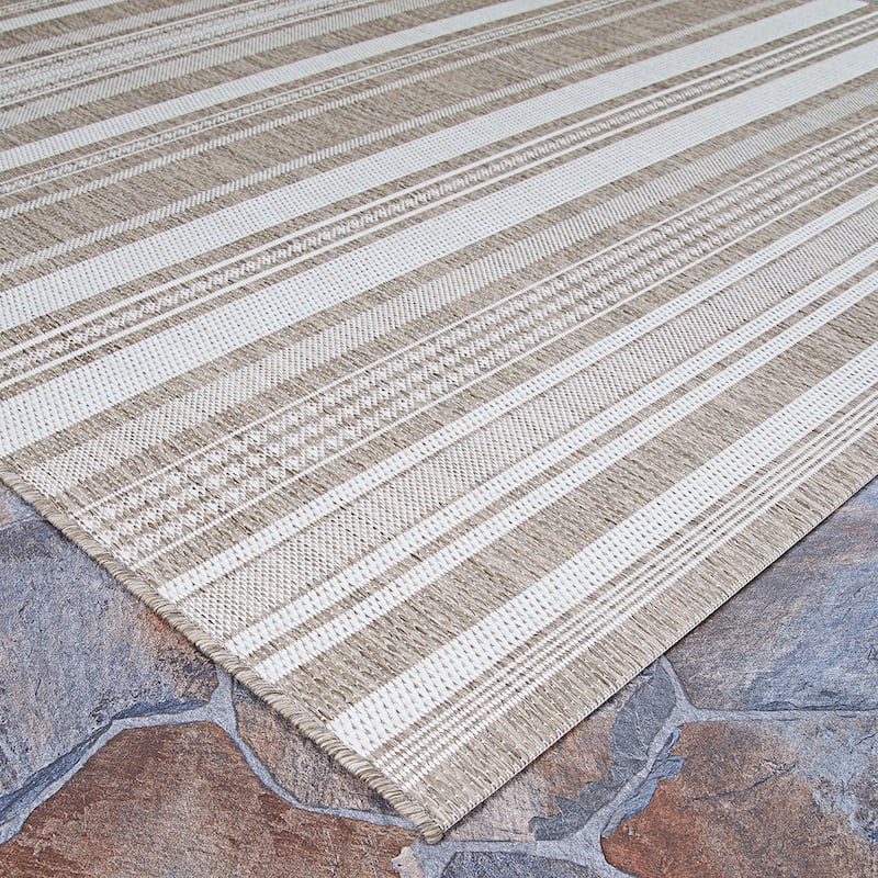 Dream Decor Rugs Pergola Bower Stripe Indoor Outdoor Area Rug