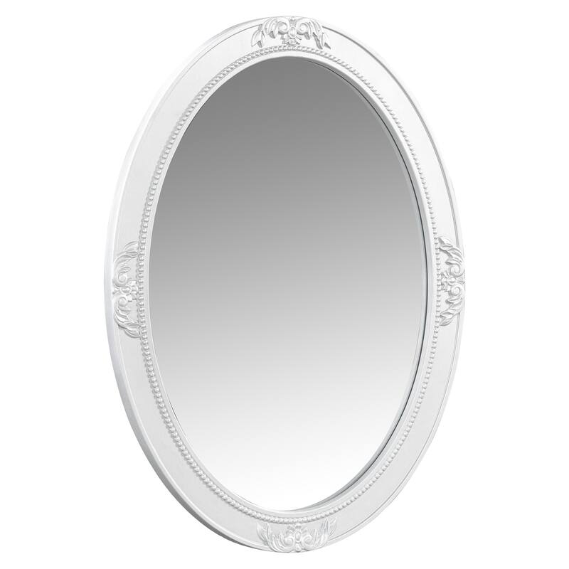 3-Drawer Makeup Vanity Table and Oval Mirror Set for Bedroom