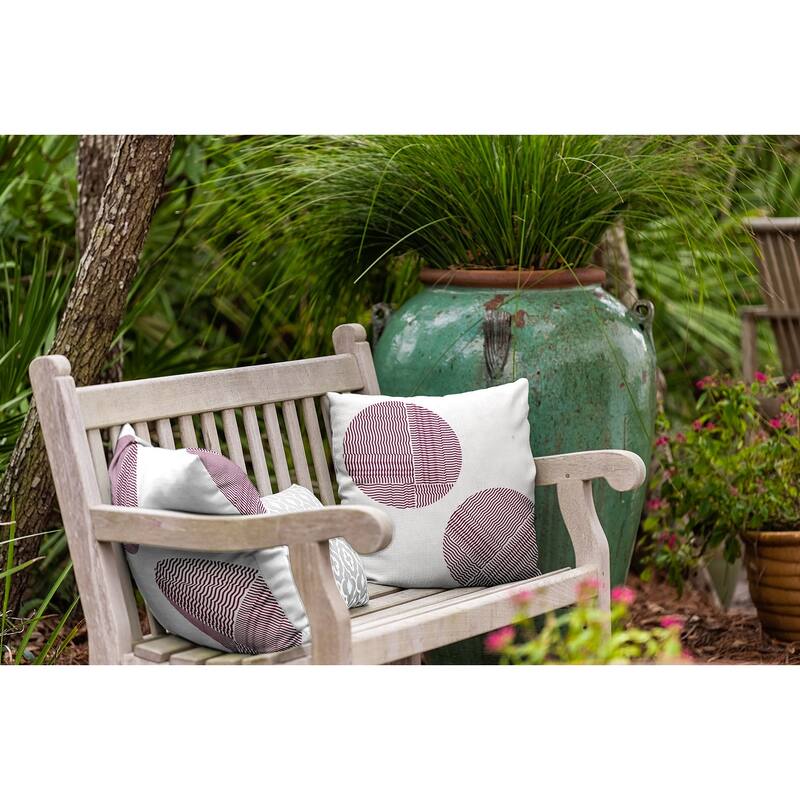 Circles Polyester Indoor/Outdoor Pillow