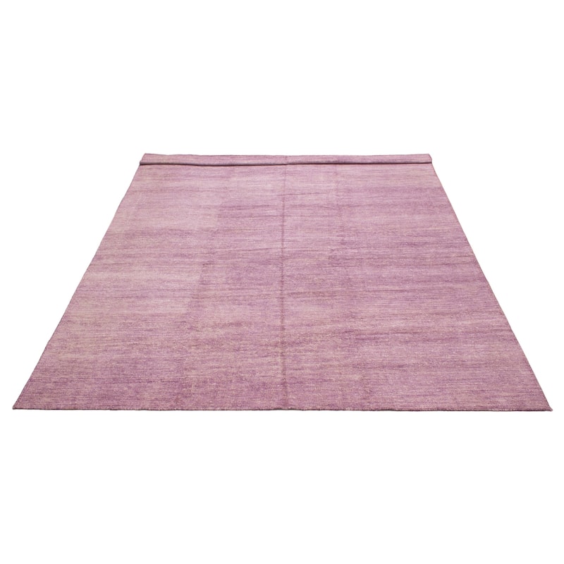 ECARPETGALLERY Hand-knotted Loreto Violet Silk Rug - 9'9 x 14'9