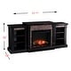 preview thumbnail 6 of 10, SEI Furniture Hay River Black Electric Fireplace with Bookcases