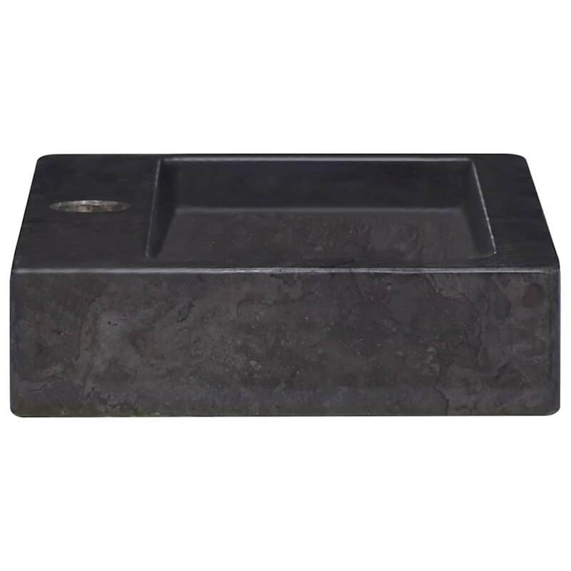 vidaXL Wall-mounted Sink Gray/Cream/Black 15"x9.4"x2.6" Marble