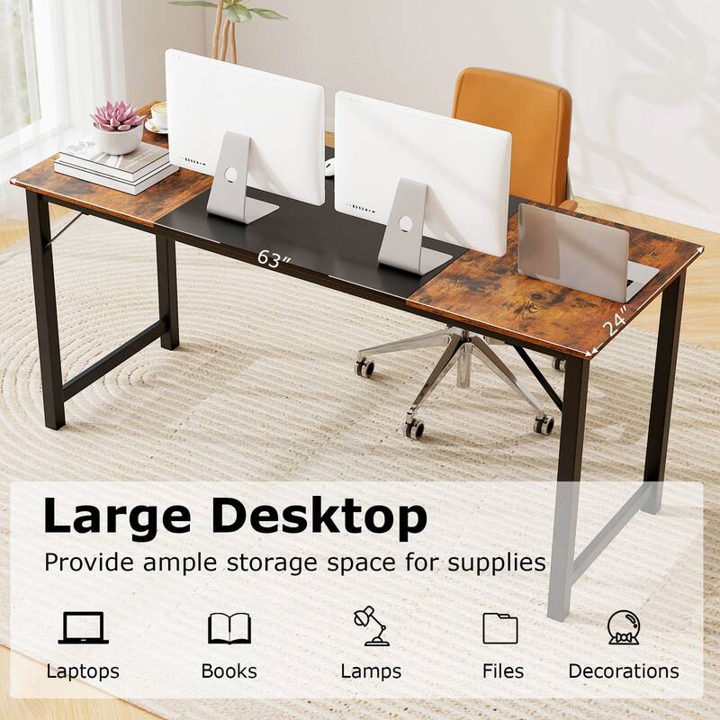 Costway Set of 6 63" Large Computer Desk Writing Workstation - See Details